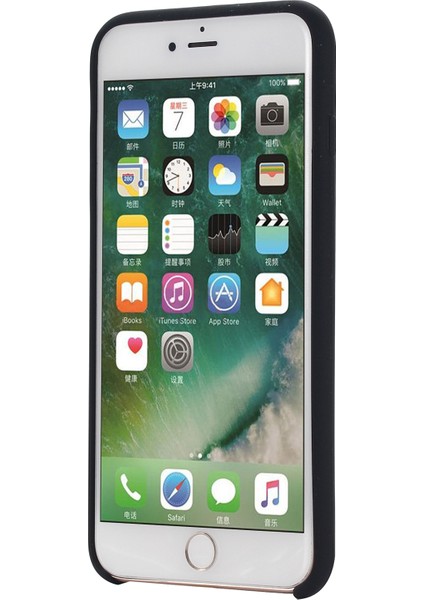 Apple iPhone 6s/6 Için Iyi Koruma Yumuşak Cep Telefonu Kaplama Kenar Sarılı Sıvı Silikon Kılıf Black (Yurt Dışından)