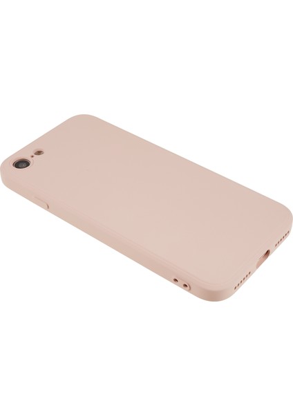 Apple iPhone 7/8 Için Kauçuk Telefon Kasası, Çizim Önleyici Fiber Astar Tpu Kapak-Pembe (Yurt Dışından)