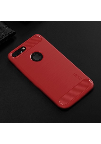 Apple iPhone 7 Plus/8 Artı Karbon Fiber Dokusu Için Fırçalanmış Tpu Kasası Çizilmeye Dayanıklı Cep Telefonu Kapağı (Yurt Dışından) fiyatları