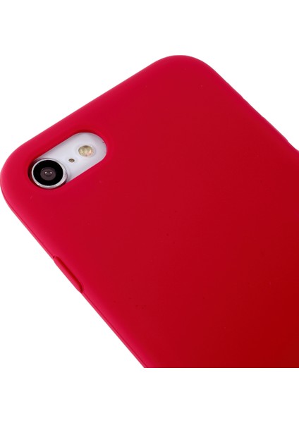 Kenar Sarılmış Sıvı Silikon Telefon Koruma Kasası Cep Telefonu Kabuğu Apple iPhone Se-Red (Yurt Dışından) fırsatları