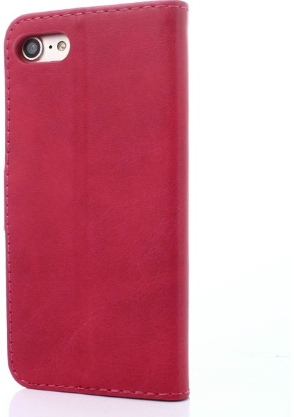 Manyetik Toka Kapatma Pu Deri Kasa Folio Apple iPhone Se-Rose Için Flip Cüzdan Kapağı (Yurt Dışından)