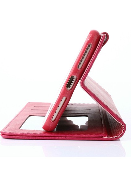 Manyetik Toka Kapatma Pu Deri Kasa Folio Apple iPhone Se-Rose Için Flip Cüzdan Kapağı (Yurt Dışından)