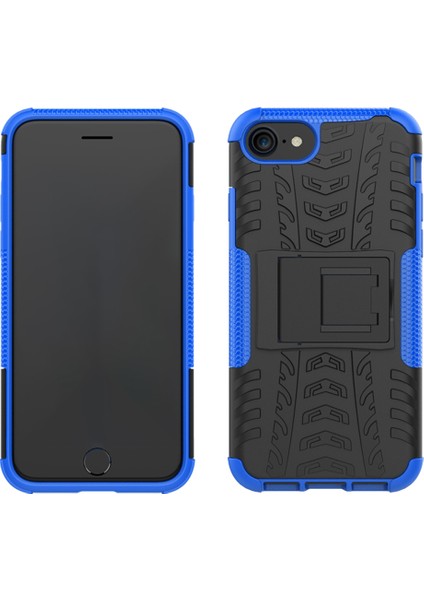 Apple iPhone Se- Kickstand-Blue ile Serin Tire Pc+Tpu Kalkan Kılıfı (Yurt Dışından)