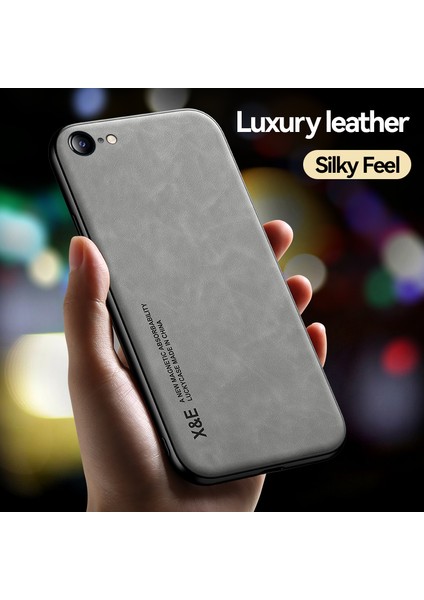 Apple iPhone 7/8 Cilt Touch Pu Deri Kaplamalı Tpu Telefon Case-Dark Gri (Yurt Dışından) fiyatları