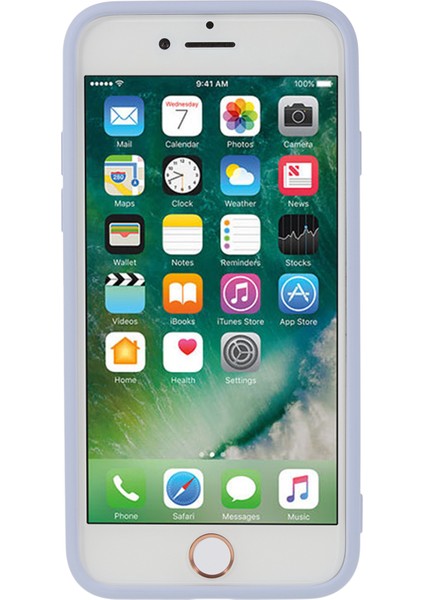 Apple iPhone 7/8 Için Kauçuk Telefon Kasası, Çizim Önleyici Fiber Astar Tpu Kapak Işığı Mor (Yurt Dışından)