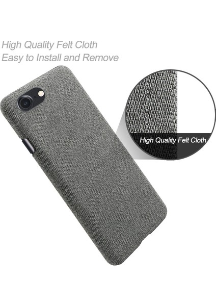 Apple iPhone Se-Dark Gray Için Ksq Kumaş Doku Sert Plastik Kasa (Yurt Dışından) fırsatları