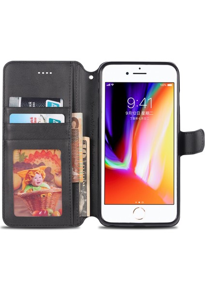 Apple iPhone 6s/6-Black Için Deri Çanta [cüzdan Standı] (Yurt Dışından)