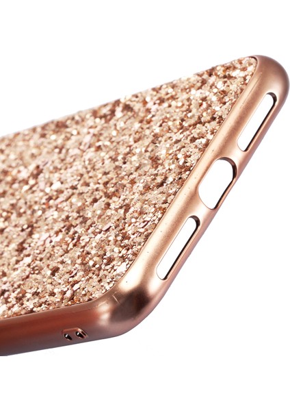 Apple iPhone Xs Için Max Glittery Pulins Tpu Jel Geri Kapak Çizgisi Altın (Yurt Dışından)