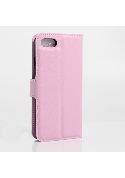 Litchi Tahıl Deri Cüzdan Kılıfı Folio Folio Apple iPhone Se 2nd Gen-Pink Için Koruyucu Kapak (Yurt Dışından) modelleri