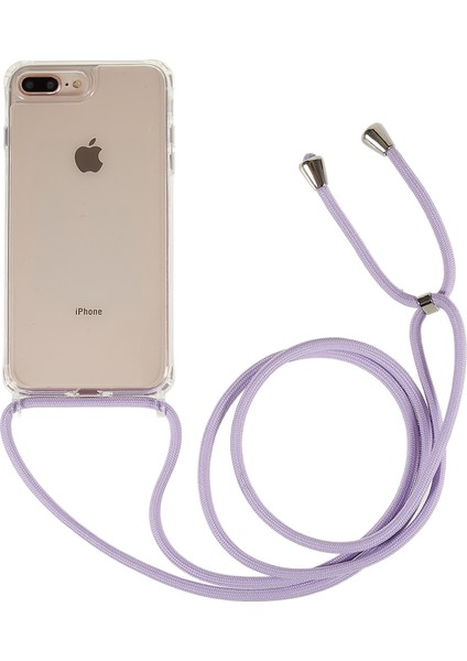 Apple iPhone 7 Plus/8 Için Geri Kılıf Plus Açık Bump Döyesi Tpu+Akrilik Telefon Kapağı Lanyard-Spurple (Yurt Dışından)