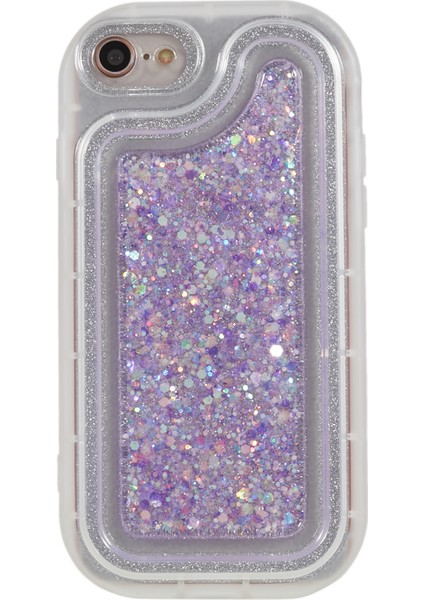 Apple iPhone 7/8 Yumuşak Tpu Epoksi Şok Geçirmez Kapak Morası Için Glitter Telefon Kılıfı (Yurt Dışından) modelleri