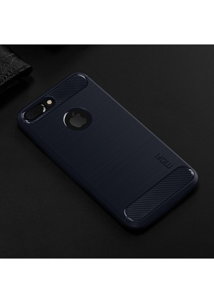 Apple iPhone 7 Plus/8 Artı Karbon Fiber Dokusu Için Fırçalanmış Tpu Kasası Çizilmeye Dayanıklı Cep Telefonu Kapağı (Yurt Dışından) fırsatları