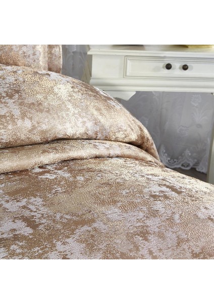 Elegante Viviana Vizon - Gold Çift Kişilik Çeyizlik Yatak Örtüsü fiyatları