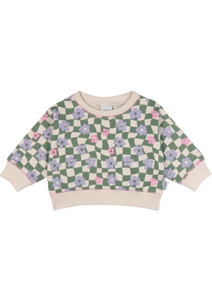 Grafik Çiçek Sweatshirt ve Tayt Set modelleri
