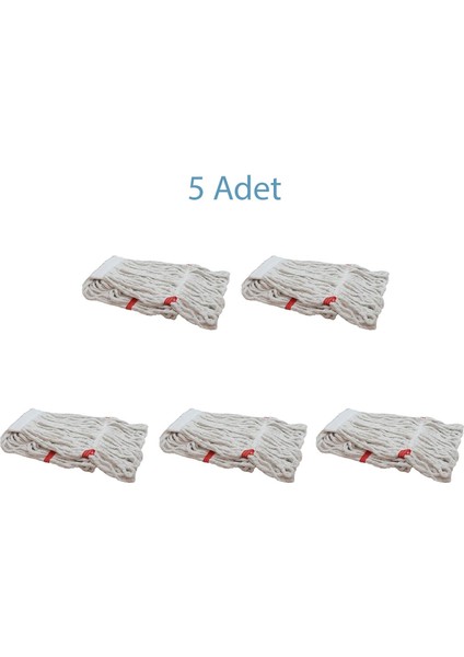 CodEx Geniş Yedek Islak Mop Paspas Başlığı Püskül Pamuklu 500 gr 25 cm Beyaz 5 Adet fiyatları