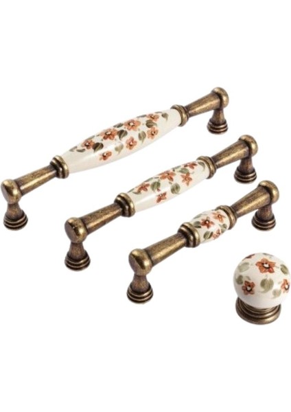 Kulp Arte 128MM Antik Ok.menekşe Desenli