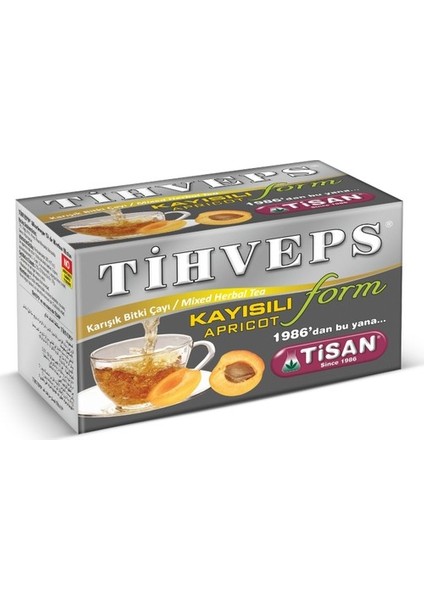 Tihveps Kayısılı Form Çayı 20 Süzen Poşet x 6 Adet