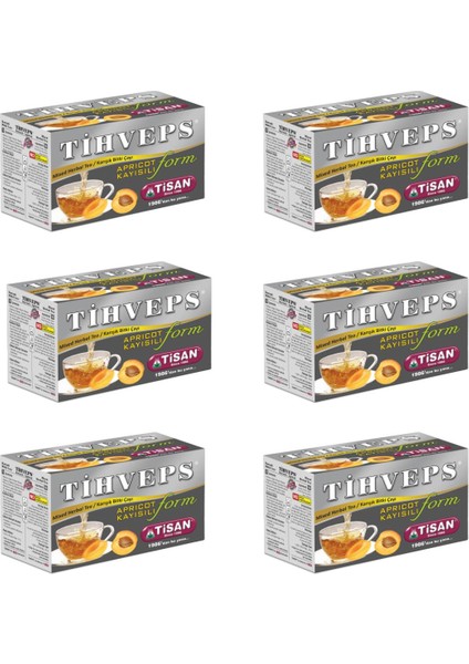 Tihveps Kayısılı Form Çayı 20 Süzen Poşet x 6 Adet