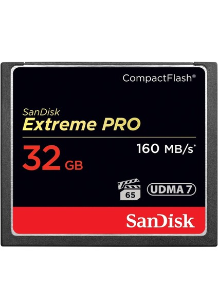 Extreme Pro 32GB Compactflash Hafıza Kartı Udma 7 160MB/SN'E Kadar - SDCFXPS-032G-X46