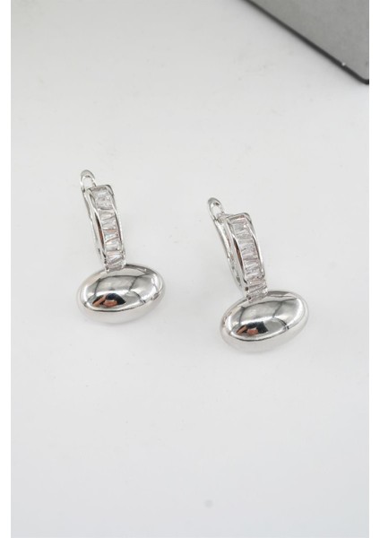 Kadın Vip Seri Baget Zirkon Taşlı Elips Model 2'li Küpe Seti fiyatları