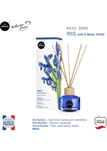 Home Basic Line Likit Koku Iris With A White Rose 50ML.