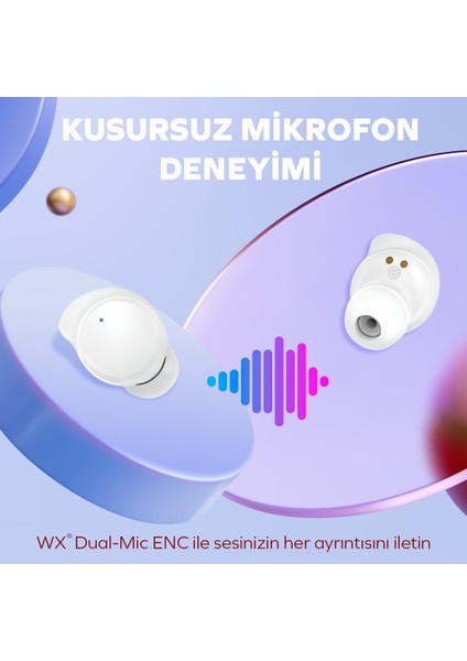 by Deji Dots Mini Kablosuz Bluetooth Kulaklık, Kulak İçi Ultra Hafif, HiFi Stereo Ses