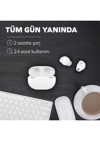 by Deji Dots Mini Kablosuz Bluetooth Kulaklık, Kulak İçi Ultra Hafif, HiFi Stereo Ses