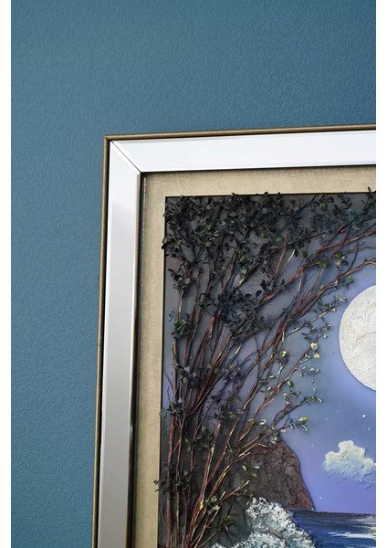 Moon Güneşin Batışı Temalı 3 Boyutlu Aynalı Çerçeveli Özel Tasarım Tablo 81X112CM fırsatları