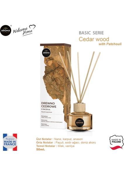 Home Basic Line Likit Koku Cedar Wood With Patchouli 50ML. fiyatları