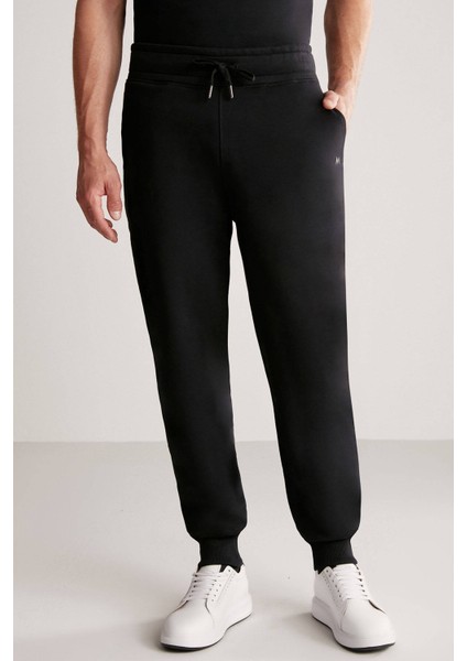 M Logolu Siyah Jogger Pantolon