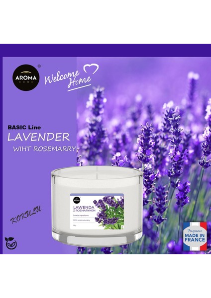 Basic Line Kokulu Mum Lavender With Rosemary 115GR. modelleri