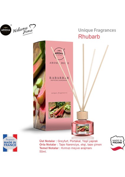 Home Unique Likit Koku Rhubarb 50ML.