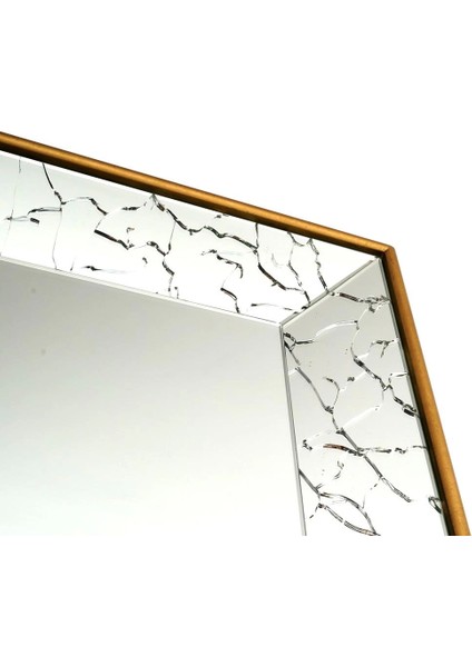 Elegance Gold Masif Ağaç Çerçeve Dikdörtgen Dekoratif Duvar Aynası 80X180CM