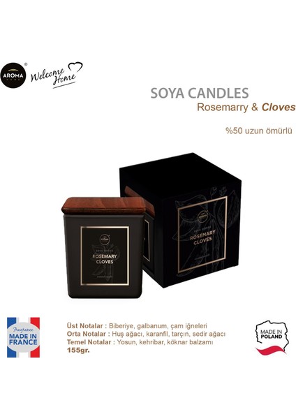 Home Soya Series Kokulu Mum Rosemary Cloves 155GR.