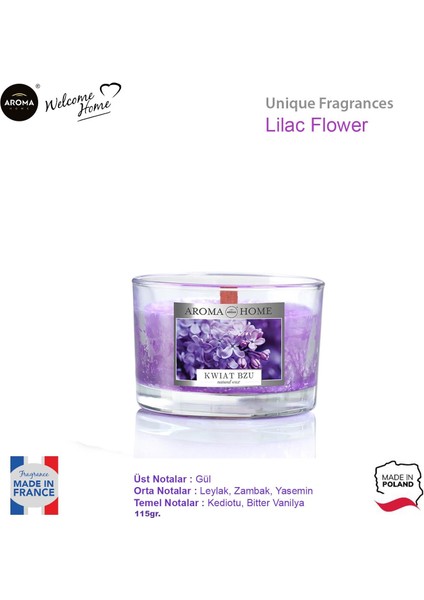 Unique Fragrances Kokulu Mum Lilac Flower 115GR. fiyatları