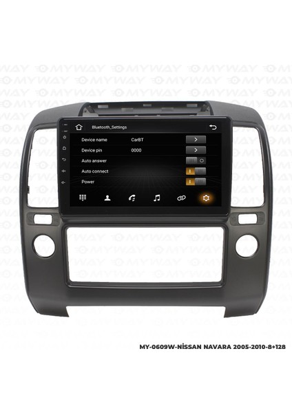 Nissan Navara Android 12 Multimedya Carplay 4gb RAM+64GB HDD 2005-2010 Navigasyon Ekran modelleri