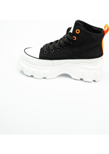 312 - 1 Siyah Kalın Taban Bilekli Kadın Sneaker
