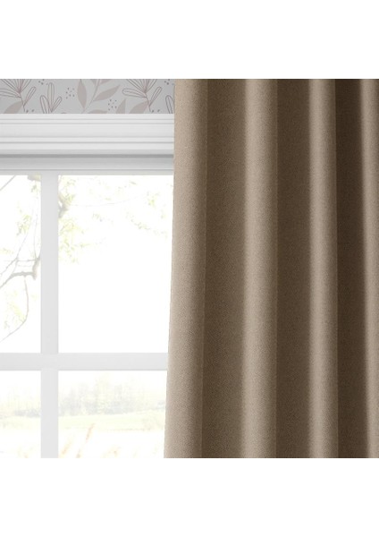 Blackout Fon Perde Işık Geçirmez Özel Ölçüye Uygun Salon Otel Oturma Çocuk Odası Tek Kanat Süt Kahve fiyatları