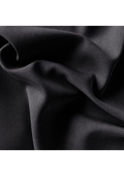 Fon Perde Özel Ölçüye Uygun Kadifemsi Pilesiz Bohem Salon Otel Oturma Çocuk Odası Tek Kanat Siyah fiyatları