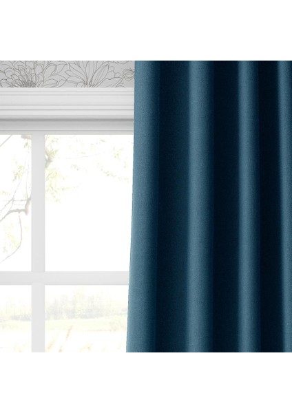 Blackout Fon Perde Işık Geçmez Özel Ölçüye Uygun Salon Otel Oturma Çocuk Odası Bohem Tek Kanat Mavi modelleri