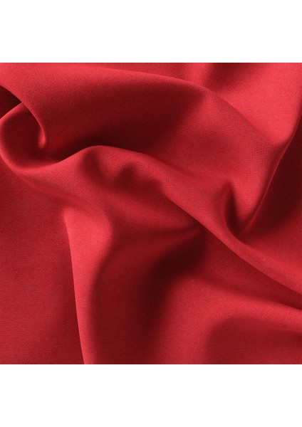 Kadife Dokulu Fon Perde Pilesiz Tek Kanat Kırmızı fiyatları