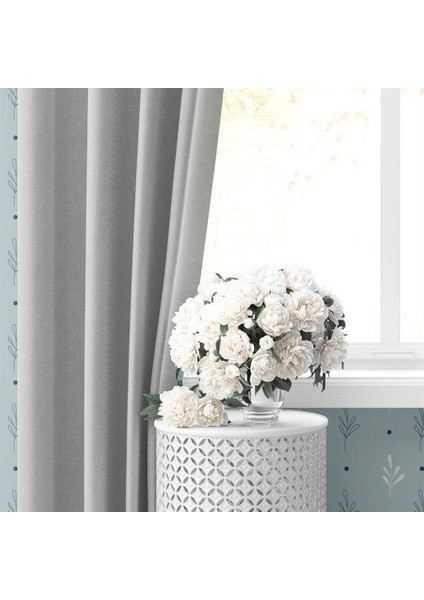 Blackout Karartma Tek Kanat Fon Perde Açık Gri fiyatları