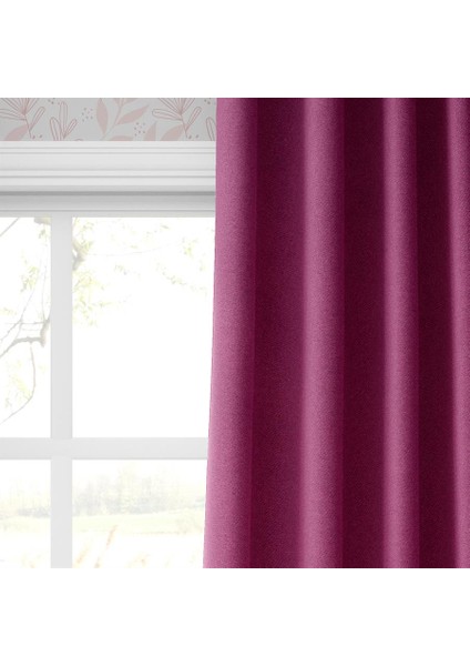 Blackout Karartma Tek Kanat Fon Perde Fuşya modelleri