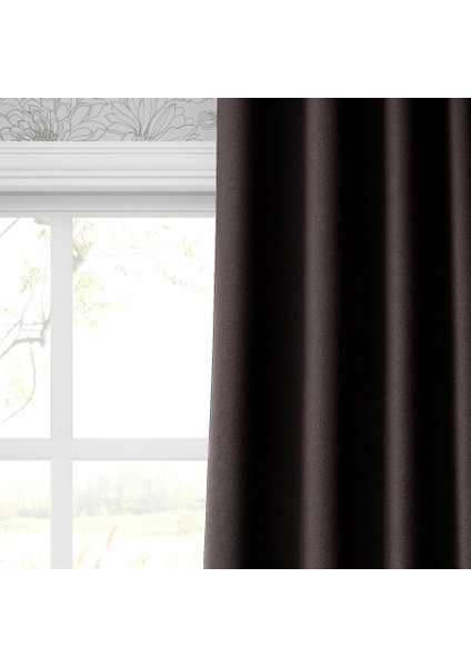 Blackout Karartma Tek Kanat Fon Perde Acı Kahve modelleri