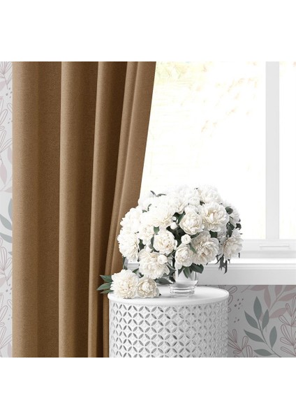 Blackout Karartma Tek Kanat Fon Perde Tarçın Kahve fiyatları