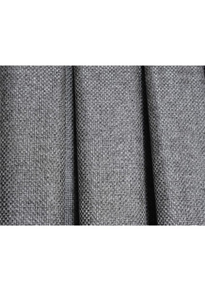 Hasır Dokulu Lüks Fon Perde Pilesiz Tek Kanat Gümüş Siyah modelleri