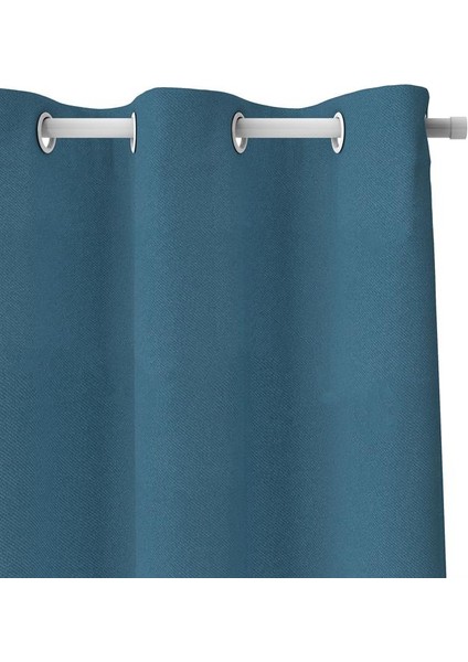Halkalı Blackout Karartma Tek Kanat Fon Perde Indigo Mavi modelleri
