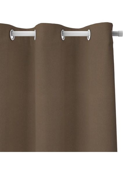 Blackout Fon Perde Özel Ölçüye Uygun Kuş Gözü Bohem Salon Otel Oturma Çocuk Odası Tek Kanat Kahve modelleri