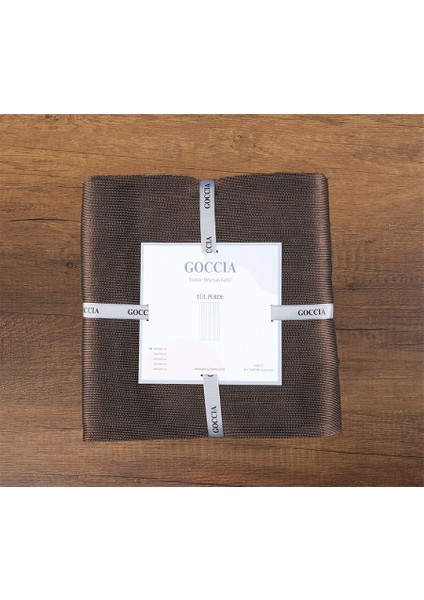 Murcia Dökümlü Tül Perde Pilesiz Acı Kahve fırsatları