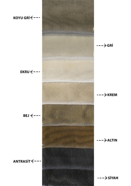 Murcia Dökümlü Tül Perde Pilesiz Acı Kahve indirimleri